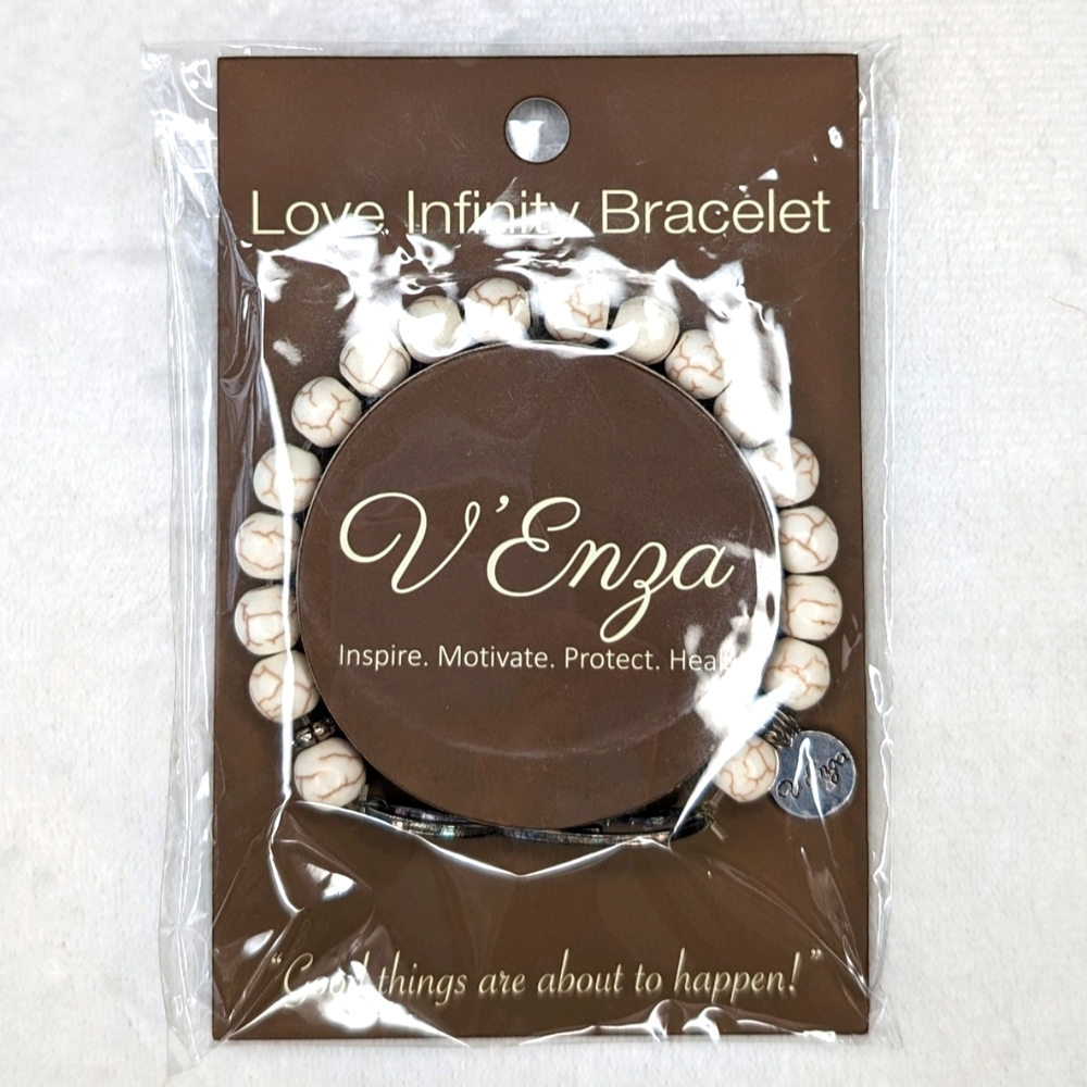 White Love Infinity Bracelet